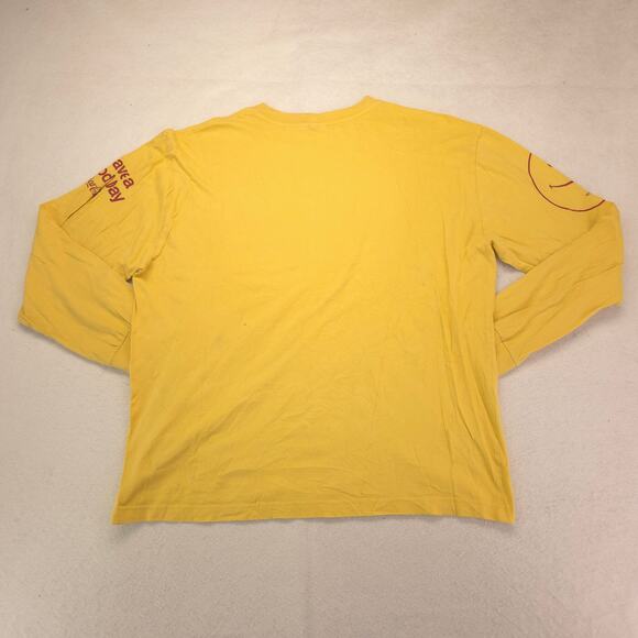 Coca Cola Long Sleeve Crew Neck Casual Graphic T-Shirt Mens Size XL Yellow - Picture 9 of 9
